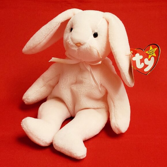 Ty Beanie Babies Hoppity Rabbit 1996 Animal Plush Stuff Toy - Picture 4 of 13